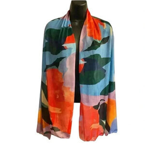 Women Multicolor Fashion Sheer Accent Scarf